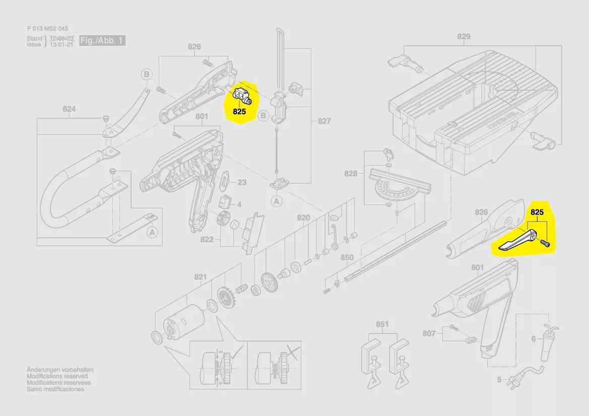 levier réf. 2 610 Z03 718 Dremel